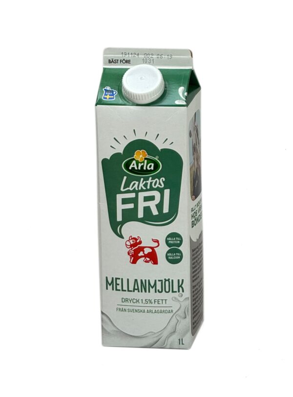 Laktosfri mellanmjölkdryck 1.5% 1 liter