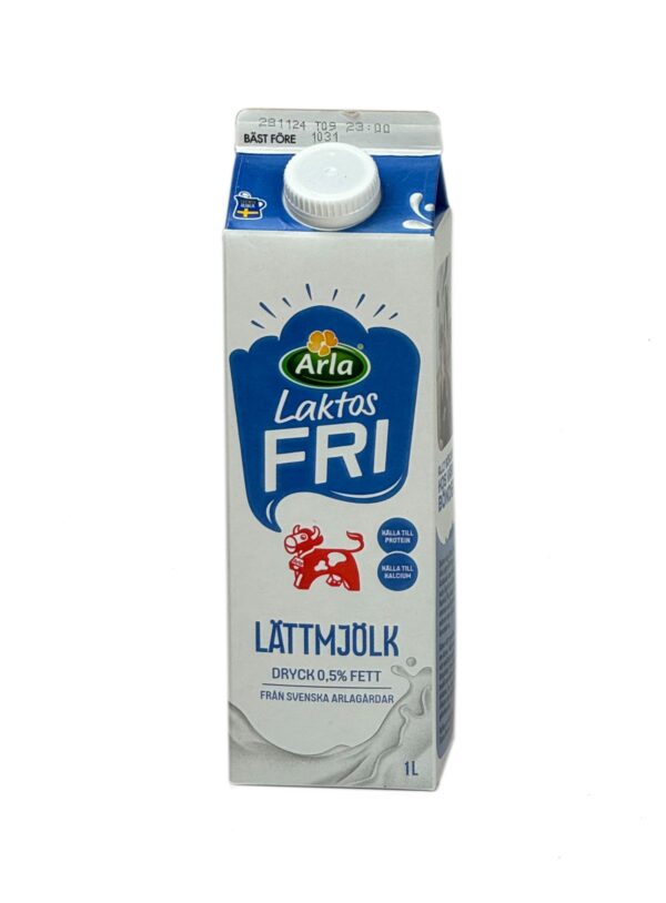 Laktosfri lättmjölkdryck 0.5% 1 liter