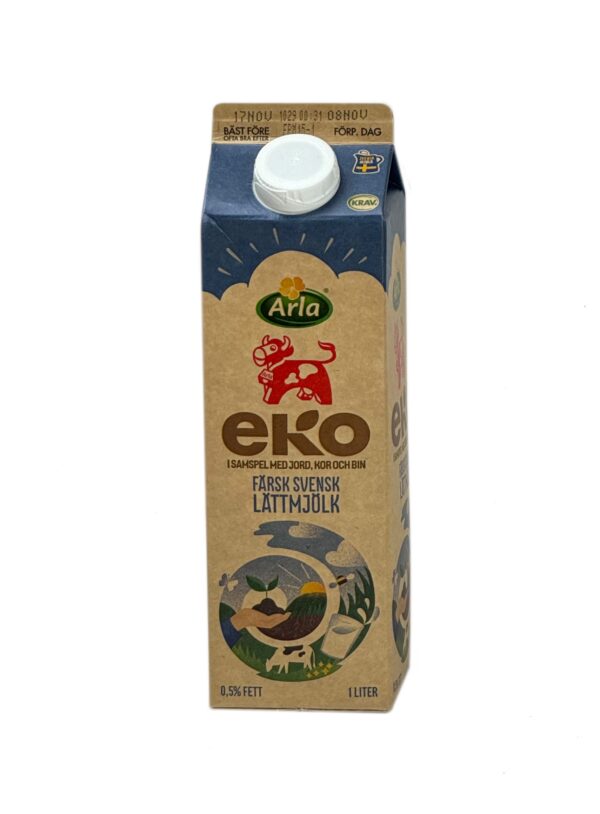 Ekologisk Färsk lättmjölk 0.5% 1 liter