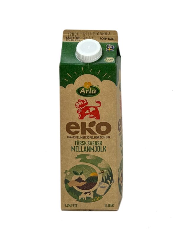 Ekologisk Färsk mellanmjölk 1.5% 1 liter