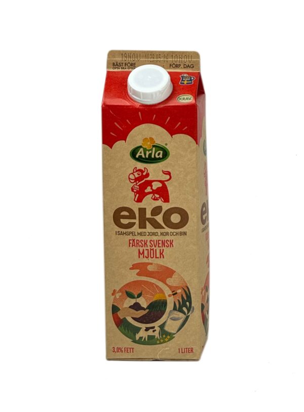 Ekologisk Färsk standardmjölk 3.0% 1 liter